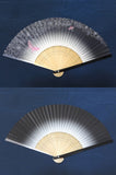 Traditional handcrafted Kyoto Ladies' Sensu - #231 Butterfly - Black