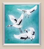 Saikosha - #014-09 Maizuru (Dance of Cranes) (Framed Cloisonné ware) - Free Shipping