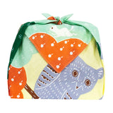 Kata Kata - Fukuro (Owl)  Green - Furoshiki   50 x 50 cm
