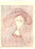 Oda Hiroki - Little girl - Japanese traditional woodblock print  Limited Edition - Free Shipping