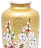 Saikosha - #009-17 Red & White Plum (Cloisonné ware vase) - Free Shipping