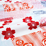 Hare tsutsumi - Hanazukushi Red Furoshiki　晴れ着つつみ 花づくし アカ (Japanese Wrapping Cloth)  150 x 150 cm