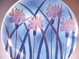Fujii Kinsai Arita Japan - Somenishiki Kinsai Yurikou Shobu(Iris) Ornamental plate 33.30 cm - Free Shipping