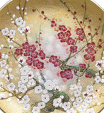 Saikosha - #007- 03 Red & White Plum (Cloisonné ware ornamental plate) 40.00 cm - Free Shipping