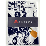 Kenema - Maneki Neko (Beckoning cat)  (The dyed Tenugui)