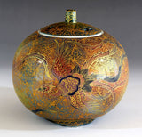 Fujii Kinsai Arita Japan - Yurisai Kinran Phoenix  Incense burner (Superlative Collection) - Free Shipping