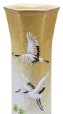Saikosha - #009-07 Crane Hexagonal vase (Cloisonné ware vase) - Free Shipping