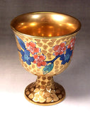 Fujii Kinsai Arita Japan - Somenishiki Golden Sakura Wine Cup - Free shipping