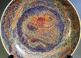 Fujii Kinsai Arita Japan - Kinran shuyoshiki Yurisai Kisho Dragon Ornamental plate 27.70 cm (Superlative Collection) - Free Shipping