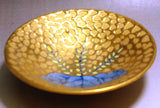 Fujii Kinsai Arita Japan - Somenishiki Golden Kiri (Paulownia) A Sake Cup (Hai) - Free shipping