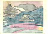 Minagawa Taizo - Osawa Pond at Daikaku-ji, Kyoto Japan - Free Shipping