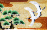 Saikosha - #004-09 Soukaku (Pair of crane) & Pine (Cloisonné ware ornamental plate) - Free Shipping