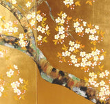 Tominaga Jyuho - Japanese Traditional Hand Paint Byobu (Gold Leaf Folding Screen) - X135 - Free Shipping