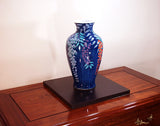 Fujii Kinsai Arita Japan - Somenishiki Wisteria Vase 30.60 cm - Free Shipping