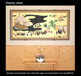 Tominaga Jyuho - Japanese Traditional Hand Paint Byobu (Gold Leaf Folding Screen) - X165 - Free Shipping