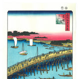 Utagawa Hiroshige - No.059 Ryōgoku Bridge and the Great Riverbank - One hundred Famous View of Edo - Free shipping