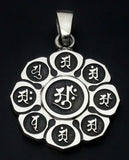 Saito - Mandala on Lotus flower Silver 950 Pendant Top (Small)