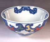 Fujii Kinsai Arita Japan - Somenishiki Namikarakusa Rice Bowl - Free shipping