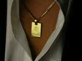 Saito - Buddha in Sanskrit Characters w/ Tribal 18Kt Gold Pendant Top