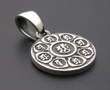 Saito - Mandala on Lotus flower Silver 950 Pendant Top (Extra Small)