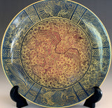 Fujii Kinsai Arita Japan - Yurisai Kinran Phoenix Ornamental plate 19.00 cm (Superlative Collection) - Free Shipping