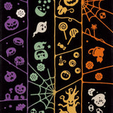 Kenema -  Amida  Halloween  あみだハロウィン  (The dyed Tenugui) - Japanese traditional Tenugui