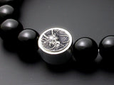 Saito - Dragon Crest Emblem (Silver 950) with Onyx Rosary　