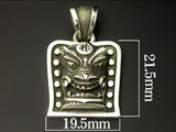 Saito - Onigawara Silver Pendant Top ( 925 Silver )