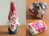 Koetsu Chirimen Yuzen - Lotus pink 70 光悦ちりめん友禅 はす ピンク- Furoshiki  70 x 70 cm