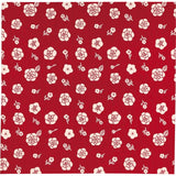 Omotenashi -  Double-Sided Dyeing Bara (Rose) Red/Brown 薔薇 （ばら）／深緋（こきひ）50 cm - Furoshiki (Japanese Wrapping Cloth)