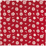 Omotenashi -  Double-Sided Dyeing Bara (Rose) Red/Brown 薔薇 （ばら）／深緋（こきひ）50 cm - Furoshiki (Japanese Wrapping Cloth)