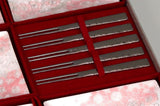 Saikosha - #017 03 Plum (Cloisonné ware Serving plate) & Fork 5 unit Set - Free Shipping