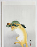 Ohara  Koson - Odoru Kitsune  (A dancing fox) - Free Shipping