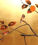 Tominaga Jyuho - Japanese Traditional Hand Paint Byobu (Gold Leaf Folding Screen) - X119 - Free Shipping