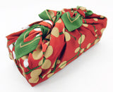 Kawashima - Chirimen Yuzen - Shoufuku Baika 咲福梅花（ショウフクバイカ） - Furoshiki 68 x 68 cm  (Japanese Wrapping Cloth)