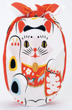 Cochae - Maneki Neko 48 福コチャエ 招き猫 コウハク- Furoshiki 48 x 48 cm