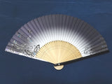 Traditional handcrafted Kyoto Ladies' Sensu - #227 Blue Butterfly - Purple