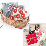 Takehisa Yumeji - Suzuran (Lily of the valley) Red - Gauze Towel (Handkerchief)  ガーゼタオルハンカチ すずらん アカ 25 x 25 cm