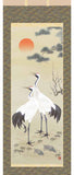 Sankoh Kakejiku - 30C1-034 - Sho Chiku Bai Tsuru Kame (Pair of Cranes & Pine, Bamboo, and Plum) - Free Shipping