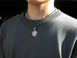 Saito - Family Crest 　Octagon shape Pendant top Silver 925 Size M