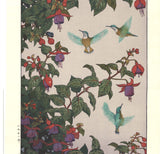 Yoshida Toshi - #017101 Hachi Dori (Humming Bird and Fuchsia) - Free Shipping