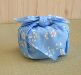 Seiran - Sakura Ryusui (Sakura flowing water) 青嵐 綿 小 風呂敷 約48cm【櫻流水】 (JAPANESE WRAPPING CLOTH) 48 X 48 CM