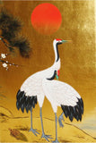 Japanese Traditional Hand Paint Byobu (Gold Leaf Folding Screen) - T 28 - Free Shipping