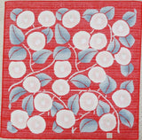Takehisa Yumeji -Tsubaki(Camellia) Red つばき アカ - Furoshiki 48 x 48 cm