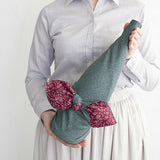 Reversible -Double-Sided Dyeing Furoshiki - 鮫モスグリーン/ボルドー - 70 x 70 cm