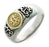 Saito - Acharya 18Kt emblem Silver Ring