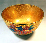 Fujii Kinsai Arita Japan - Somenishiki Golden Sakura Tea cup for Tea ceremony - Free Shipping