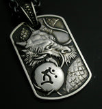 Saito - Rise Dragon - R Silver Pendant Top (Silver 950)