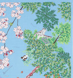 Asayama Misato - Nihon no shiki (Japan's four seasons)   112 x 112 cm  Furoshiki (Japanese Wrapping Cloth)