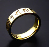 Saito - Thirteen Buddhas in Sanskrit Characters Gold Ring (18Kt Gold)